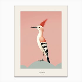Minimalist Hoopoe 3 Bird Poster Canvas Print