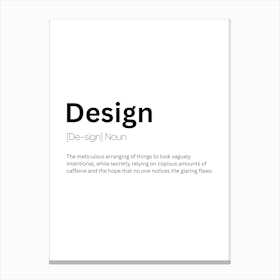 Design Definition Meaning Canvas Print