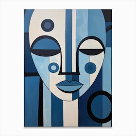 Blue Face 4 Canvas Print