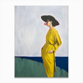 Woman In Yellow Dress 1 Canvas Print