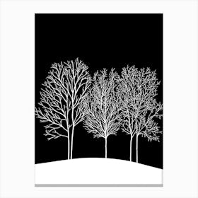 Winter Trees Vector Canvas Print