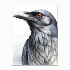 Crow With Red Eyes Canvas Print