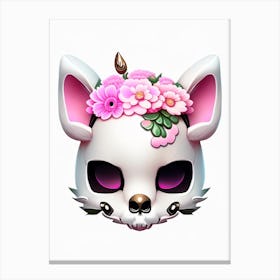 Animal Skull Kawaii Canvas Print