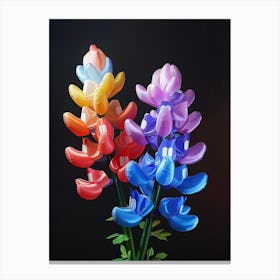 Bright Inflatable Flowers Bluebonnet 4 Canvas Print