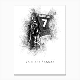 Cristiano Ronaldo Sketch Canvas Print