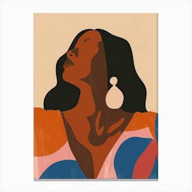 Woman With Earrings 3 Canvas Print