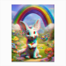 Rainbow Bunny 1 Canvas Print