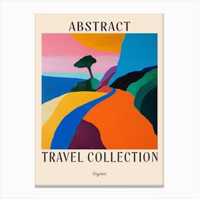 Abstract Travel Collection Poster Guyana 3 Canvas Print