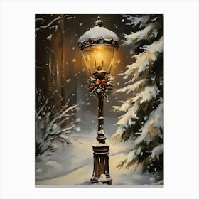 Christmas Street Lamp 1 Canvas Print