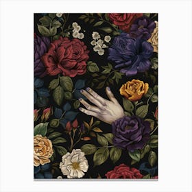 Roses And Hands Canvas Print