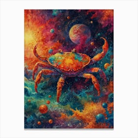 Crab In Space 1 Canvas Print