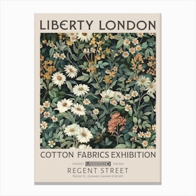 Liberty London Print William Morris Textiles Wild Flowers Daisy Canvas Print