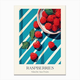 Marche Aux Fruits Raspberries Fruit Summer Illustration 1 Canvas Print