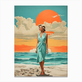 'Sunset On The Beach' 1 Canvas Print