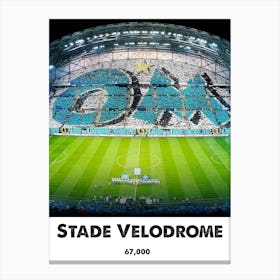 Stade Velodrome, Football, Stadium, Soccer, Art, Wall Print Canvas Print