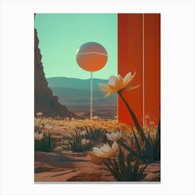 Desert Landscape Collage Canvas Print