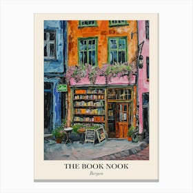 Bergen Book Nook Bookshop 1 Poster Canvas Print