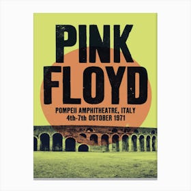 Pink Floyd Italy Concert Poster Canvas Print