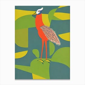 Emu Midcentury Illustration Bird Canvas Print