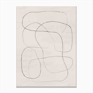 A Piece Of String Reversed Canvas Line Art Print
