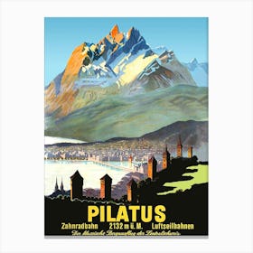 Pilatus, Mountain Peak, Switzerland Canvas Print