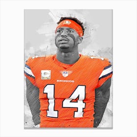 Courtland Sutton Denver Broncos Canvas Print