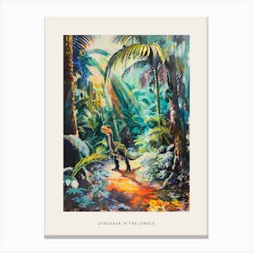 Dinosaur In The Sunlight In The Jungle Poster Canvas Print