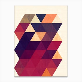 Colorful triangles in harmony 6 Canvas Print