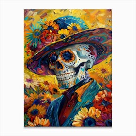 Day Of The Dead Skull Canvas Print