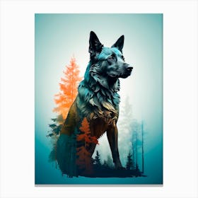 Wolf In The Woods Canvas Print