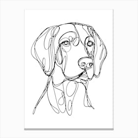 Dog hand drawing line art monoline minimalist illustration Leinwandbild