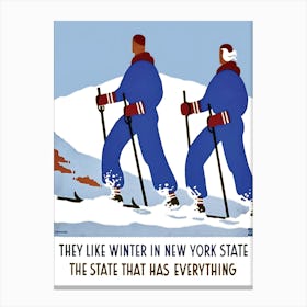 Winter In New York State Canvas Print