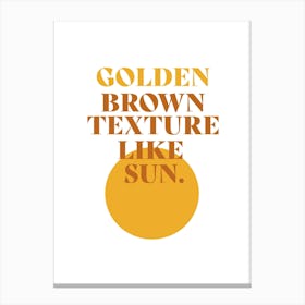 Golden Brown The Stranglers Inspired Retro Canvas Print
