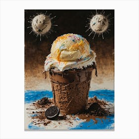 Oreo Ice Cream Canvas Print