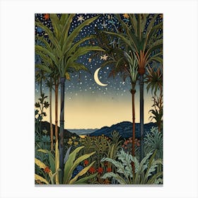 William Morris Night In The Jungle Canvas Print