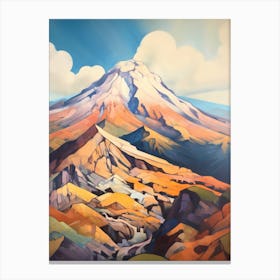 Mount Shasta Usa 3 Mountain Painting Canvas Print