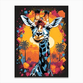 Funny Giraffe Cool Canvas Print