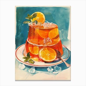 Retro Orange Jelly Vintage Cookbook Inspired 2 Canvas Print