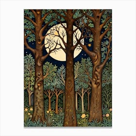 William Morris Moonlight In The Woods 66 Canvas Print