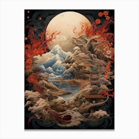Chinese Calligraphy Illustration 5 Canvas Print