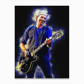 Spirit Of Keith Richards Smile Canvas Print