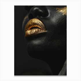 Gold Lips 7 Canvas Print