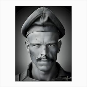 Soldier With A Mustache~Reimagined Canvas Print