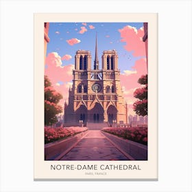 Notre Dame Cathedral Paris France 2 Travel Poster Canvas Print