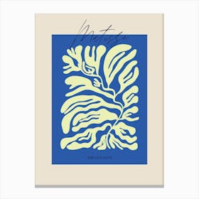 Blue Matisse Flower Canvas Print
