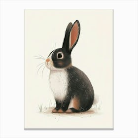 Mini Lop Rabbit Nursery Painting 1 Canvas Print