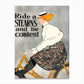 Ride A Steamer And Be Content Canvas Print