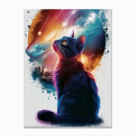 Cat In Space 2 Canvas Print