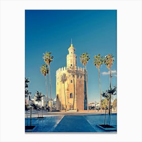 Torre Del Oro Or Tower Of Gold, Seville, Spain Canvas Print