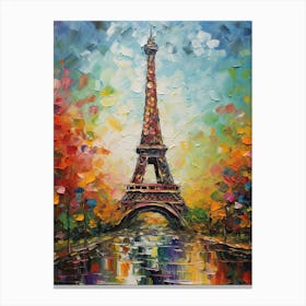 Eiffel Tower Paris France Monet Style 26 Canvas Print